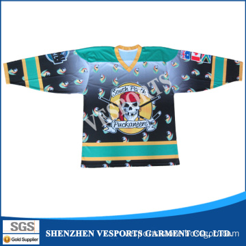 Ice Hockey Tops Design with Tackle Twill Logo